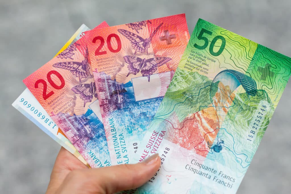 Swiss franc notes Swiss franc notes